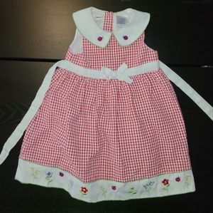 Gingham lady bug dress vintage